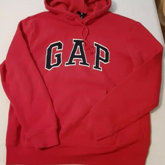 gap red blue sweatshirt
